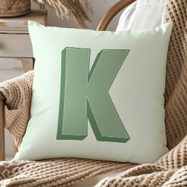Elegantes Buchstaben-K-Monogramm personalisierte A Kissen