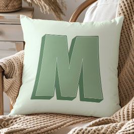 Elegantes Buchstaben-M-Monogramm personalisierte A Kissen