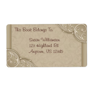 Elegantes Buchzeichen oder Adresse