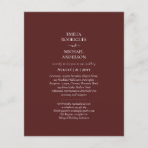 Elegantes Budget Bilingual Burgundy Wedding Spanis