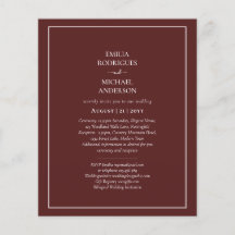 Elegantes Budget Bilingual Burgundy Wedding Spanis