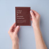 Elegantes BUDGET Burgund Monochrome Hochzeit Einfa Flyer (Gruppe)