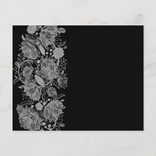 Elegantes Budget Einladung zur Hochzeitsfeier. Fli Flyer (Hinten)