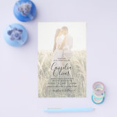 Elegantes BUDGET Foto Overlay Emerald Green Weddin Flyer (Einzeln)