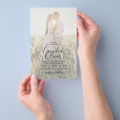 Elegantes BUDGET Foto Overlay Emerald Green Weddin Flyer (Handgriff)