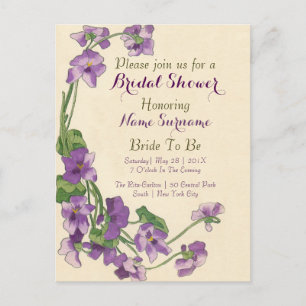 Elegantes Budget für Brautdusche Einladungspostkarte