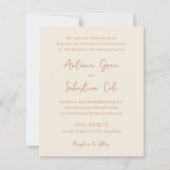 Elegantes Budget für neutrale Hochzeiten (Vorderseite)