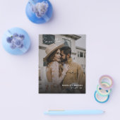 Elegantes Budget Hochzeit Speichern Sie das Date Q Flyer (Einzeln)