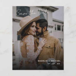 Elegantes Budget Hochzeit Speichern Sie das Date Q Flyer