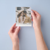 Elegantes Budget Hochzeit Speichern Sie das Date Q Flyer (Gruppe)