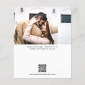 Elegantes Budget Hochzeit Speichern Sie das Date Q Flyer (Hinten)