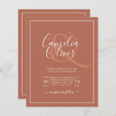 Elegantes BUDGET Hochzeit Terracotta Classic Weddi (Vorne/Hinten)