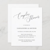 Elegantes Budget Paare Dusche Einladung (Vorne/Hinten)