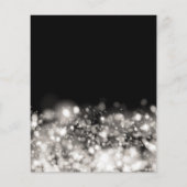 Elegantes Budget Silver Sparkle Sweet 16 Einladung Flyer (Hinten)