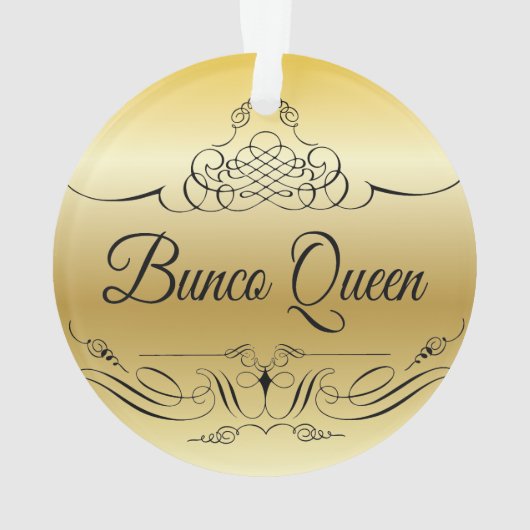 Elegantes Bunco Ornament mit goldenem Glanz (Rückseite)