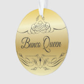 Elegantes Bunco Ornament mit goldenem Glanz (Vorderseite)
