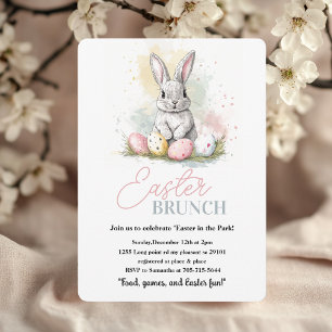 Elegantes Bunny Easter Brunch Einladung