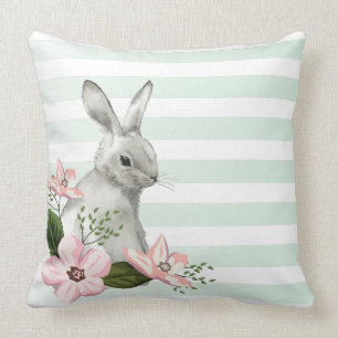 Elegantes Bunny Striped Design Kissen
