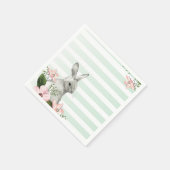 Elegantes Bunny Striped Design Serviette (Ecke)