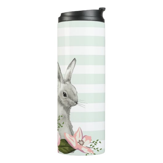 Elegantes Bunny Striped Design Thermosbecher (Nach links gedreht)