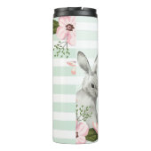 Elegantes Bunny Striped Design Thermosbecher (Rückseite)