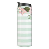 Elegantes Bunny Striped Design Thermosbecher (Nach rechts gedreht)