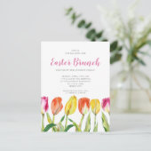 Elegantes buntes Blumenkohl Ostern Brunch Einladungspostkarte (Stehend Vorderseite)