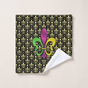 Elegantes buntes Fleur-de-Lis Handtuch Badhandtuch Set