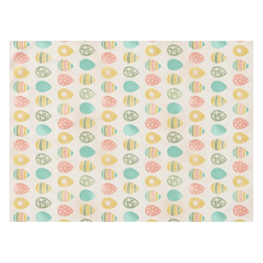 Elegantes buntes Pasteleier Osterfest Tischdecke (Vorderseite (Horizontal))