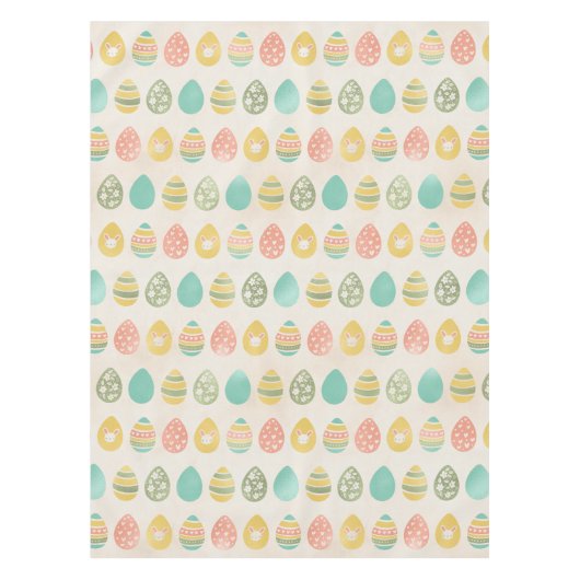 Elegantes buntes Pasteleier Osterfest Tischdecke (Vorderseite)