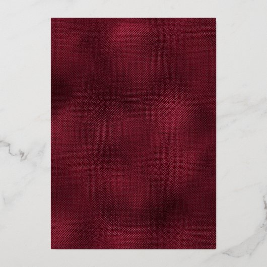 Elegantes Burgund & Blush Rose Hochzeitsfoil Invit Folieneinladung (Rückseite)