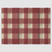 Elegantes Burgund Elfenbein Rostrot Karomuster Seidenpapier (Vorderseite)