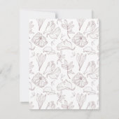 Elegantes Burgund Floral Hochzeit Probe Dinner Einladung (Rückseite)