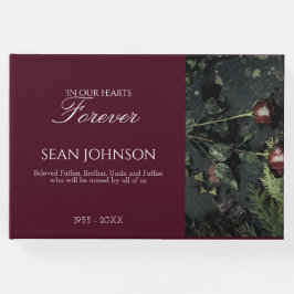 Elegantes Burgund für immer in unserem Herzen Gästebuch