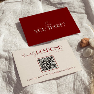 Elegantes Burgund Ivory Old Money Zeitloses Hochze RSVP Karte