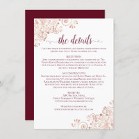 Elegantes Burgund & Rose - Details zum Hochzeitsfe