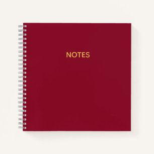 Elegantes Burgund-Ton-Notizbuch Notizblock