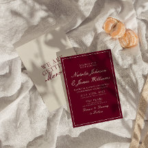 Elegantes Burgund und Creme Old Money Vintage Hoch