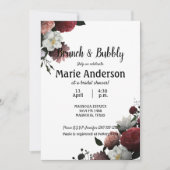 Elegantes Burgund und rosa Brautparty Brunch (Vorderseite)