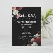 Elegantes Burgund und rosa Brautparty Brunch (Stehend Vorderseite)