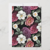 Elegantes Burgund und rosa Brautparty Brunch (Rückseite)