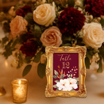 Elegantes Burgund Wasserfarbenes Schwarzes Orange