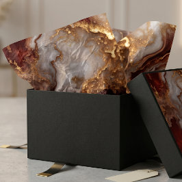 Elegantes Burgunder Gold Flüssig-Marmor-Achat-Abst Seidenpapier