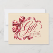 Elegantes Burgunder-Schleifen-QR-Code-Geschenkguts (Vorderseite)