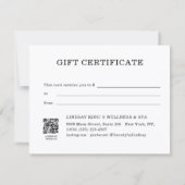 Elegantes Burgunder-Schleifen-QR-Code-Geschenkguts (Rückseite)