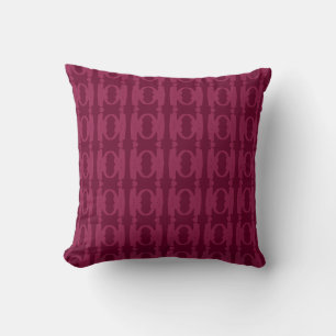 Elegantes burgunderrotes oval gemustert kissen