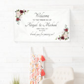 Elegantes Burgundy Begrüßungsbanner Banner (Insitu)