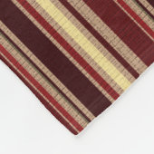 Elegantes Burgundy Beige Stripes Custom Monogram Fleecedecke (Ecke)