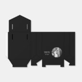 Elegantes Burgundy Black Chic Foto Geschenkschachtel (Ungefaltet)