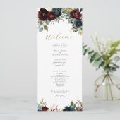 Elegantes Burgundy Blumengebirge & Grüne Programm (Stehend Vorderseite)